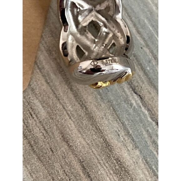 Nautical Gold Silver Stainless Steel‎  EARRINGS Post Knot Twist - Picture 7 of 7